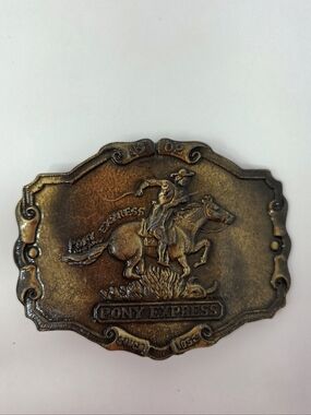 Vintage Pony Express Belt Buckle
